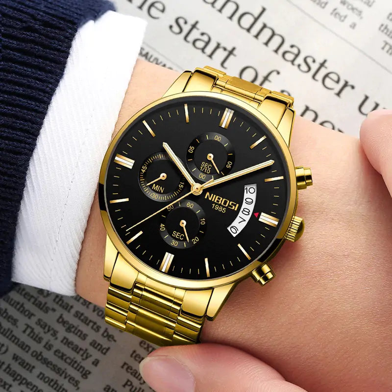 Men's Luxe Gold Timepiece